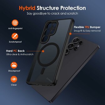 Samsung S23 Ultra - Matte MagSafe Armor - Zwart