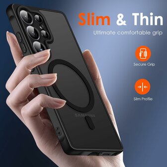 Samsung S23 Ultra - Matte MagSafe Armor - Zwart