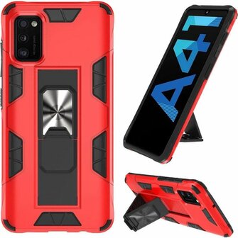 Samsung A41 Rood - Magnetic Kickstand Armor Case