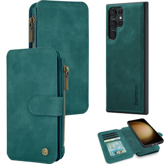 Samsung S24 Ultra Emerald Green - 2 in 1 Book Case met Rits