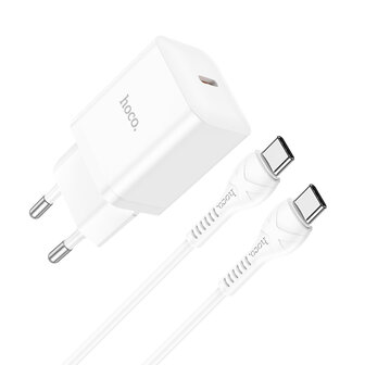 Samsung A25 &amp;amp; A24 4G - 1m Type C &amp;amp; Stekker (N27) - 20W - Wit