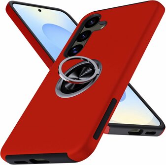 Samsung S25 Plus - Kickstand Ring Case - Rood