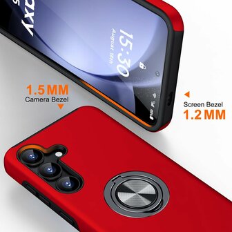 Samsung S25 Plus - Kickstand Ring Case - Rood
