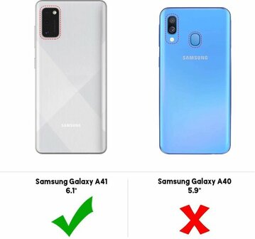 Samsung A41 Ros&eacute;goud - Armor met Kickstand Ring &amp;amp; 2X Glas