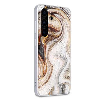 Samsung S25 - Wit - Marmer MagSafe Back Cover