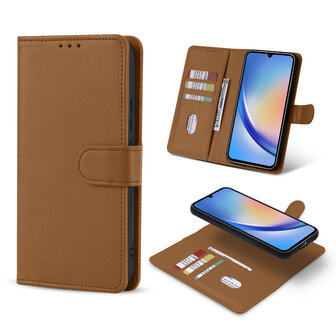 Samsung S24 FE - Bruin - 2 in 1 Book Case