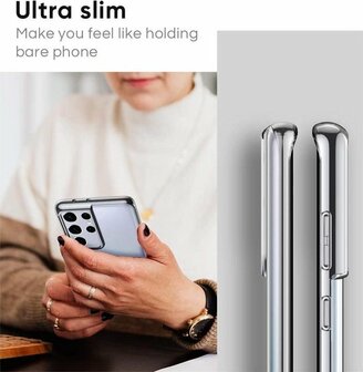 Samsung S21 Ultra - Siliconen Back Cover - Transparant