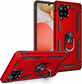 Samsung A42 5G Rood - Armor met Kickstand Ring