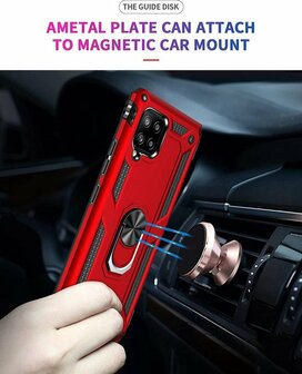 Samsung A42 5G Rood - Armor met Kickstand Ring