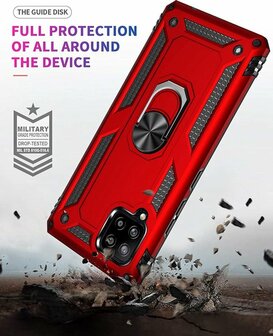 Samsung A42 5G Rood - Armor met Kickstand Ring