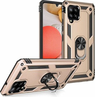 Samsung A42 5G Goud - Armor met Kickstand Ring