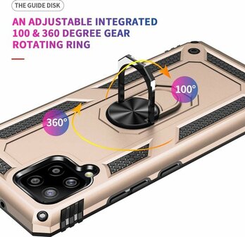Samsung A42 5G Goud - Armor met Kickstand Ring