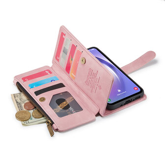 Samsung S25 - Pale Pink - Book Case met Rits