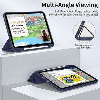 iPad 2025 &amp;amp; 2022 (11/10 Gen) - Donker Blauw - Smart Cover met Pen Slot