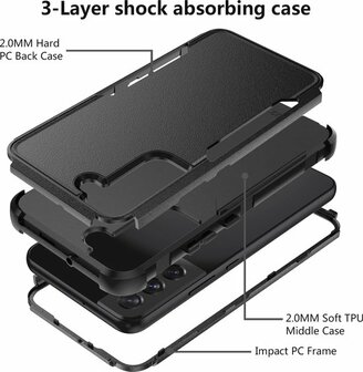 Samsung S22 Plus Zwart - Heavy Duty Armor