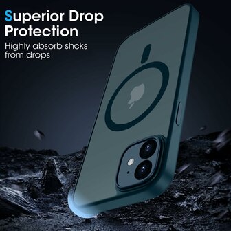 iPhone 12 - Blauw - Matte Armor - Geschikt voor MagSafe