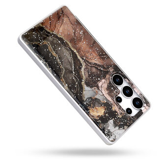 Samsung S25 Ultra - Zwart - Marmer MagSafe Back Cover