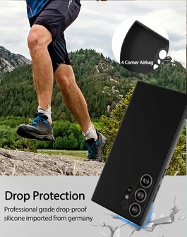 Samsung S24 Ultra - Siliconen Back Cover - Zwart