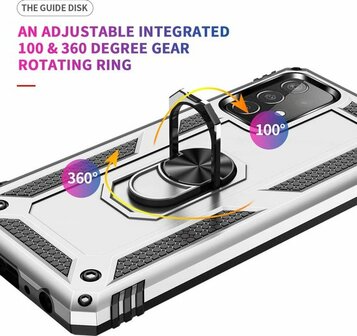 Samsung A72 Grijs - Armor met Kickstand Ring