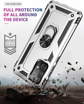 Samsung A72 Grijs - Armor met Kickstand Ring