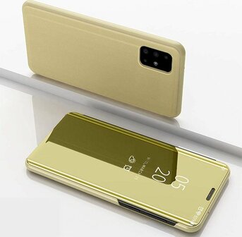 Samsung S20 Plus - Clear View Case - Goud