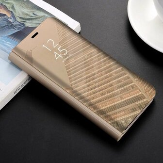 Samsung S20 Plus - Clear View Case - Goud