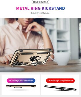 Samsung A54 Goud - Armor met Kickstand Ring