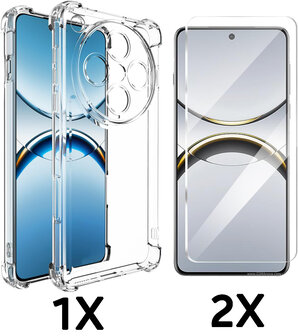 Find X8 Pro - Anti Shock &amp;amp; 2x Glas - Transparant