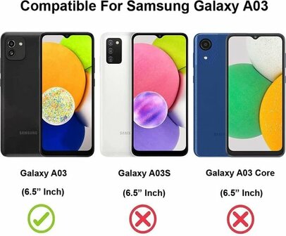 Samsung A03 Ros&eacute;goud - Armor met Kickstand Ring