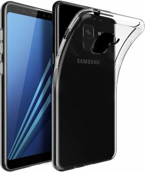Samsung A8 2018 - Siliconen Back Cover - Transparant