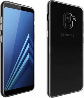 Samsung A8 2018 - Siliconen Back Cover - Transparant