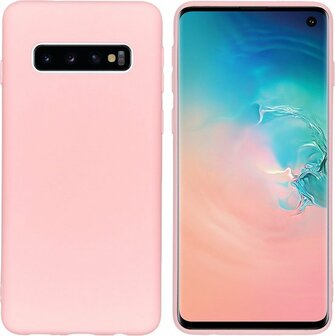 Samsung S10 - Siliconen Back Cover - Roze
