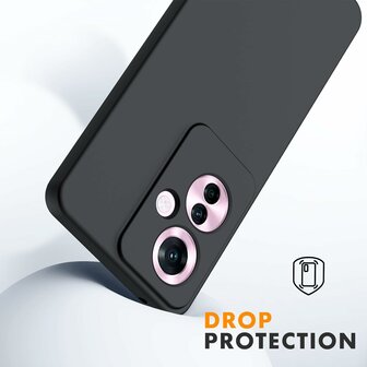 Reno 11F - Liquid Back Cover - Zwart