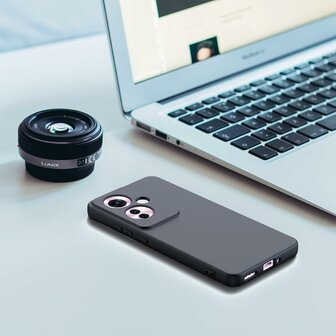 Reno 11F - Liquid Back Cover - Zwart
