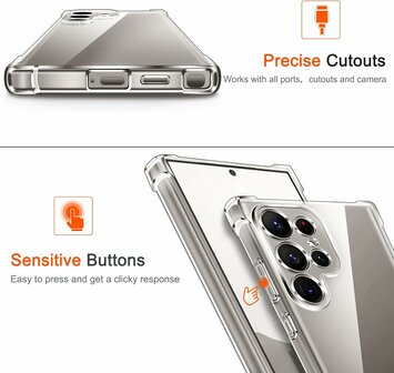 Samsung S25 Ultra - Cam Anti Shock &amp;amp; 2x Glas - Transparant