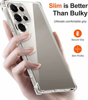 Samsung S25 Ultra - Cam Anti Shock &amp;amp; 2x Glas - Transparant
