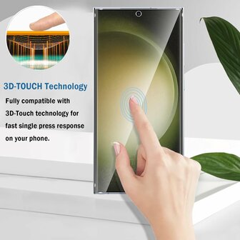 Samsung S25 Ultra - TPU Back Cover &amp;amp; 2x Glas - Zwart