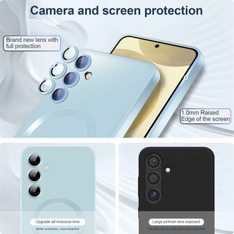 Samsung S24 - Licht Blauw Blauw - MagSafe Matte TPU