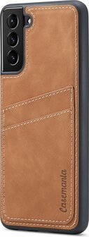 Samsung S22 Plus - Back Cover met Kaarthouder - Sienna Brown