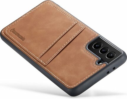 Samsung S22 Plus - Back Cover met Kaarthouder - Sienna Brown