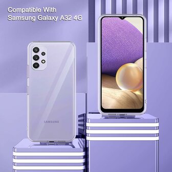 A32 4G - Back Cover &amp;amp; 2x Glas - Transparant