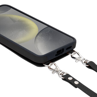 Samsung S25 - Zwart - Back Cover met Koord