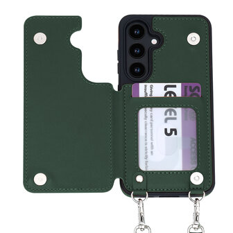Samsung S25 - Groen - Back Cover met Koord
