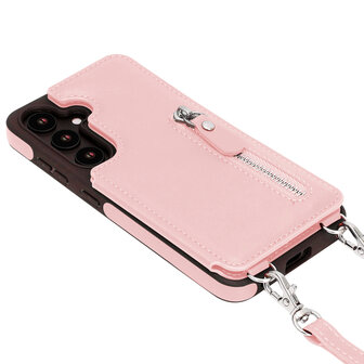 Samsung S25 - Roze - Back Cover met Koord