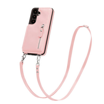 Samsung S25 - Roze - Back Cover met Koord