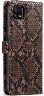 Samsung A22 5G Bruin - Slangen Book Case