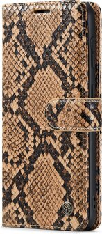 Samsung S21 FE Beige - Slangen Book Case