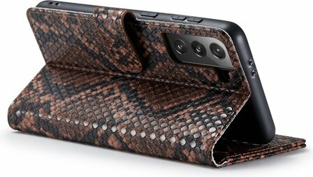 Samsung S21 FE Bruin - Slangen Book Case