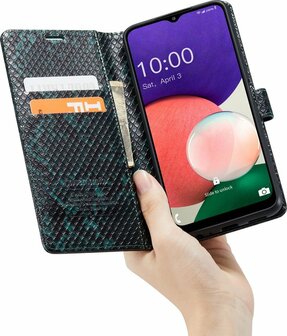 Samsung A22 5G Groen - Slangen Book Case