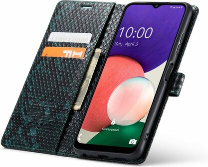 Samsung A22 5G Groen - Slangen Book Case